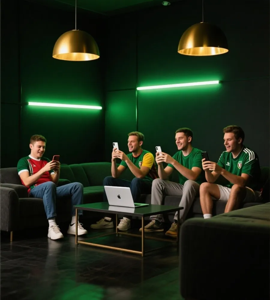 球迷觀看足球直播示意圖